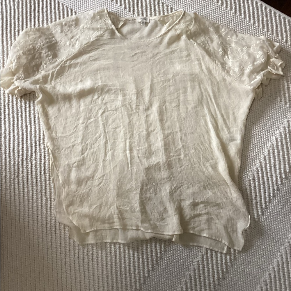 Umgee, shear cream blouse